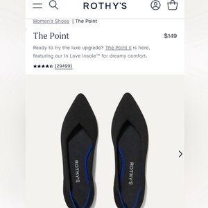 Rothy’s “The Point” Black 7.5